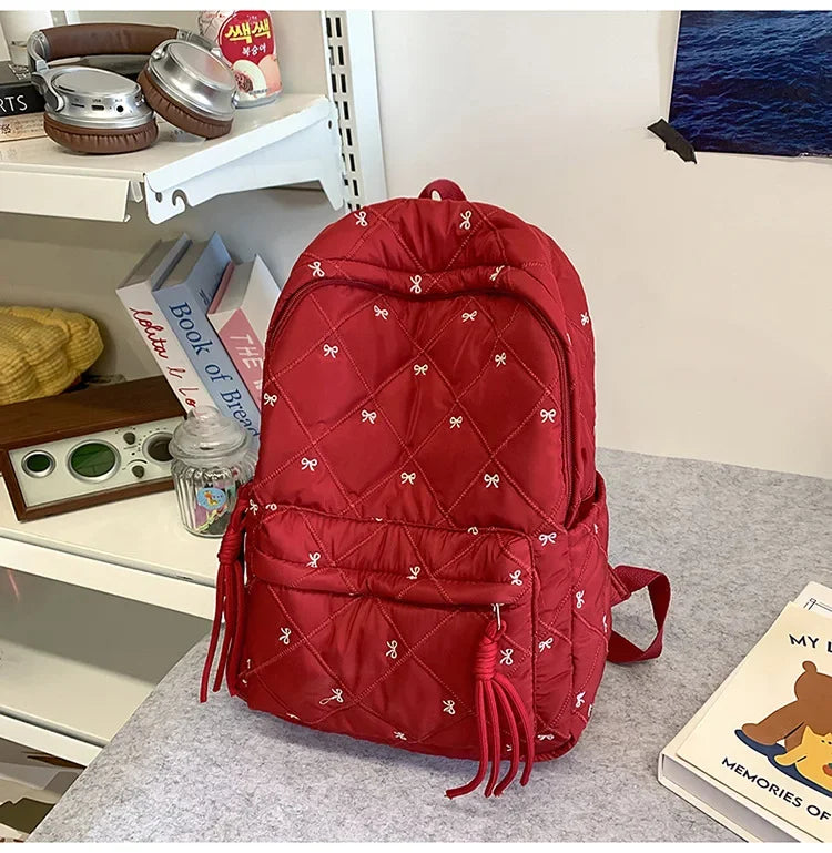 New Large Capacity Children's School Backpack Lightweight Bow Students Schoolbag School Bags Boys Girls Tutoring Bag Laptop Bag