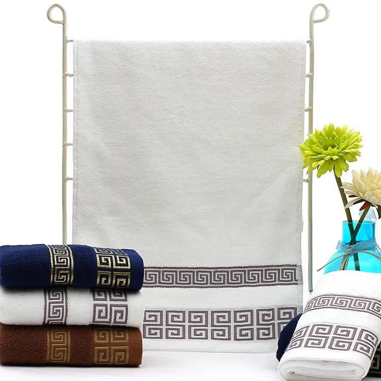 35x75cm 100% Cotton High Quality Luxury Soft Embroidered Adult Beach Bathroom Towels Strongly Water Absorbent