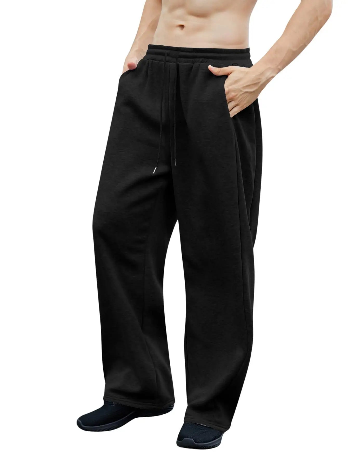 2025 New Korean style Sweatpants Sport Pants Men Running Pants Spring Summer Loose Casual Sweat Pants Straight Jogging Pants Men