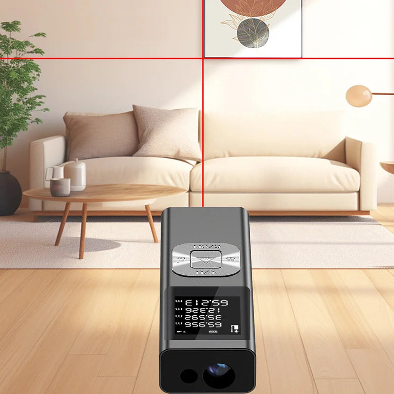 3-in-1 Laser Measure & Line Laser 40M/50M/60M/80M - Distance Meter with Cross-Line, Laser Level with 3 Lasers Heads, 1.4" LCD