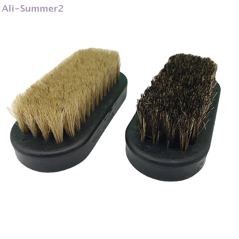 Shoe Polish Brush Leather Pig Hair Soft Polishing Tool Cleaning Brush Nub Leather Boots Clean Shine Brush