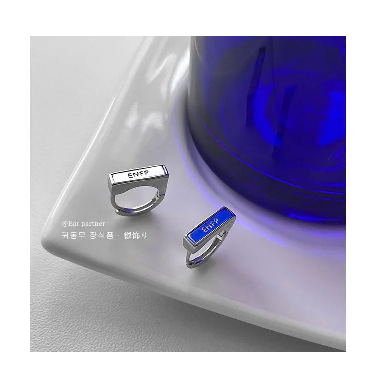 Sterling Silver Earrings Sophisticated Personality High End Exquisite Simple Elegant Letter Shaped Ear Accessories for Women