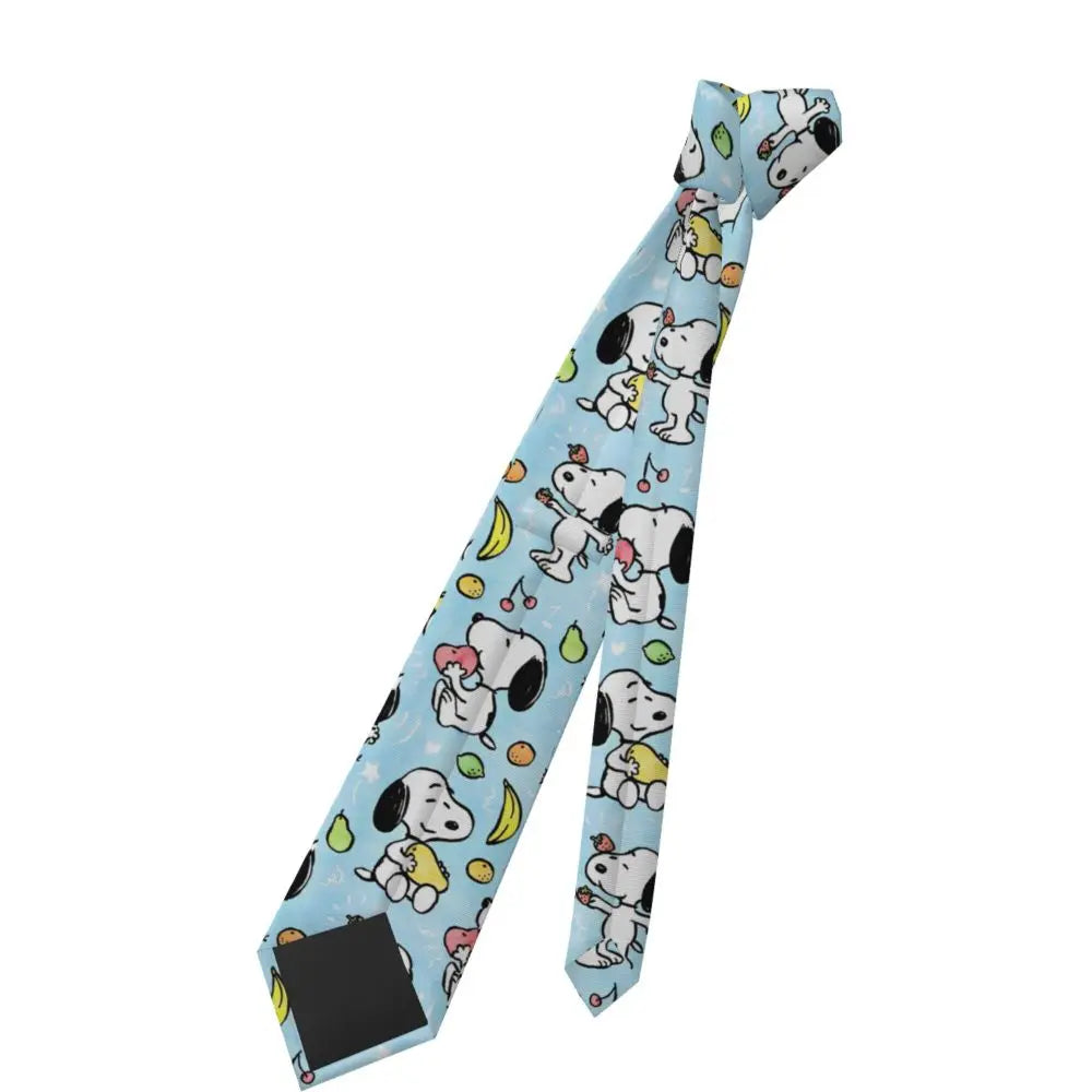 Snoopys & Woodstock Smile Giggle Laugh Neckties Silk 8 cm Neck Tie for Mens Shirt Accessories Cravat Wedding Accessories Office