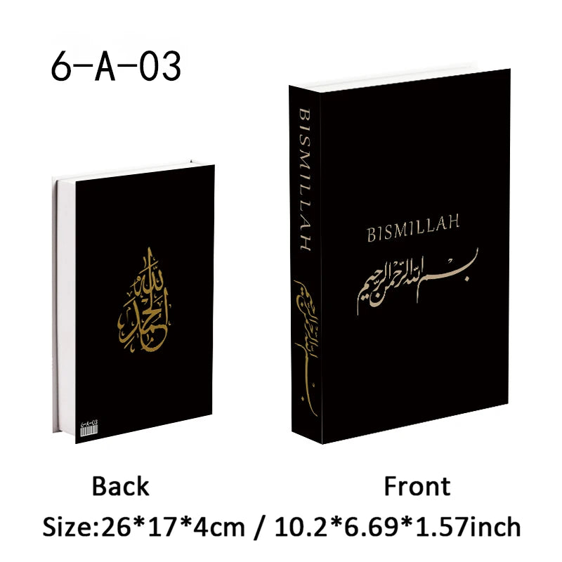 Islamic Mosque Kabaa Luxury Fake Book Home Decor Decorative Books Storage Box Simulation Book Coffee Table Interior Decoration