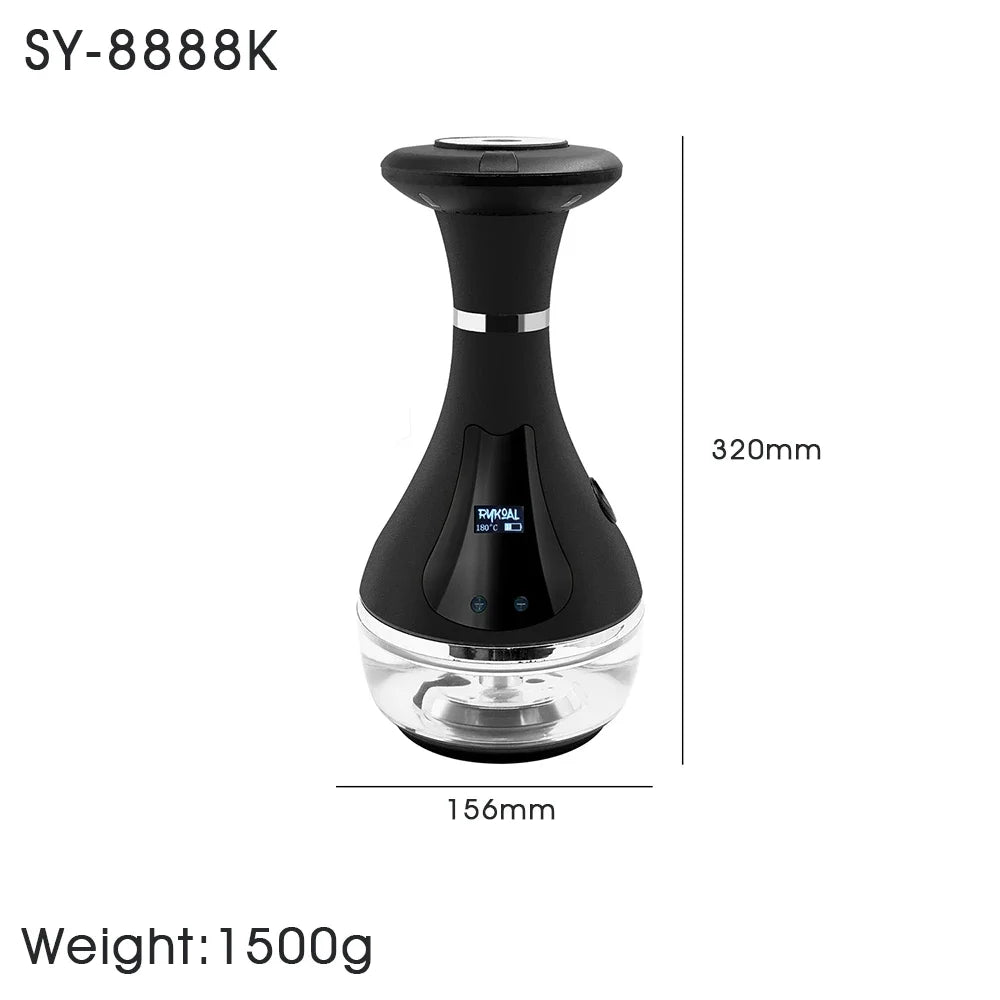 2025 Luxury Electric Portable Stainless Acrylic Hookah Electric Shisha Hookah Set High Quality Shisha with LED Display