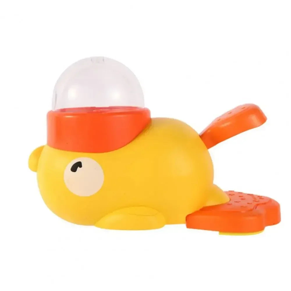 Cartoon Duck Pet Automatic Feeder Exercise Dog Intelligence Interactive Dog Food Dispenser Cat Dog Leakage of Toy Food Utensils