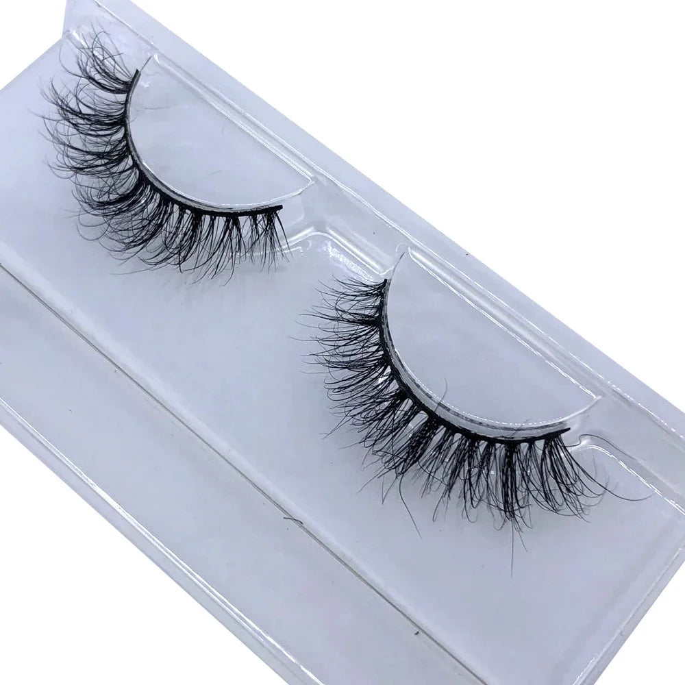 New Dropshipping natural wispy volume 3d mink lashes makeup eyelashes false lashes mink eyelashes with soft band