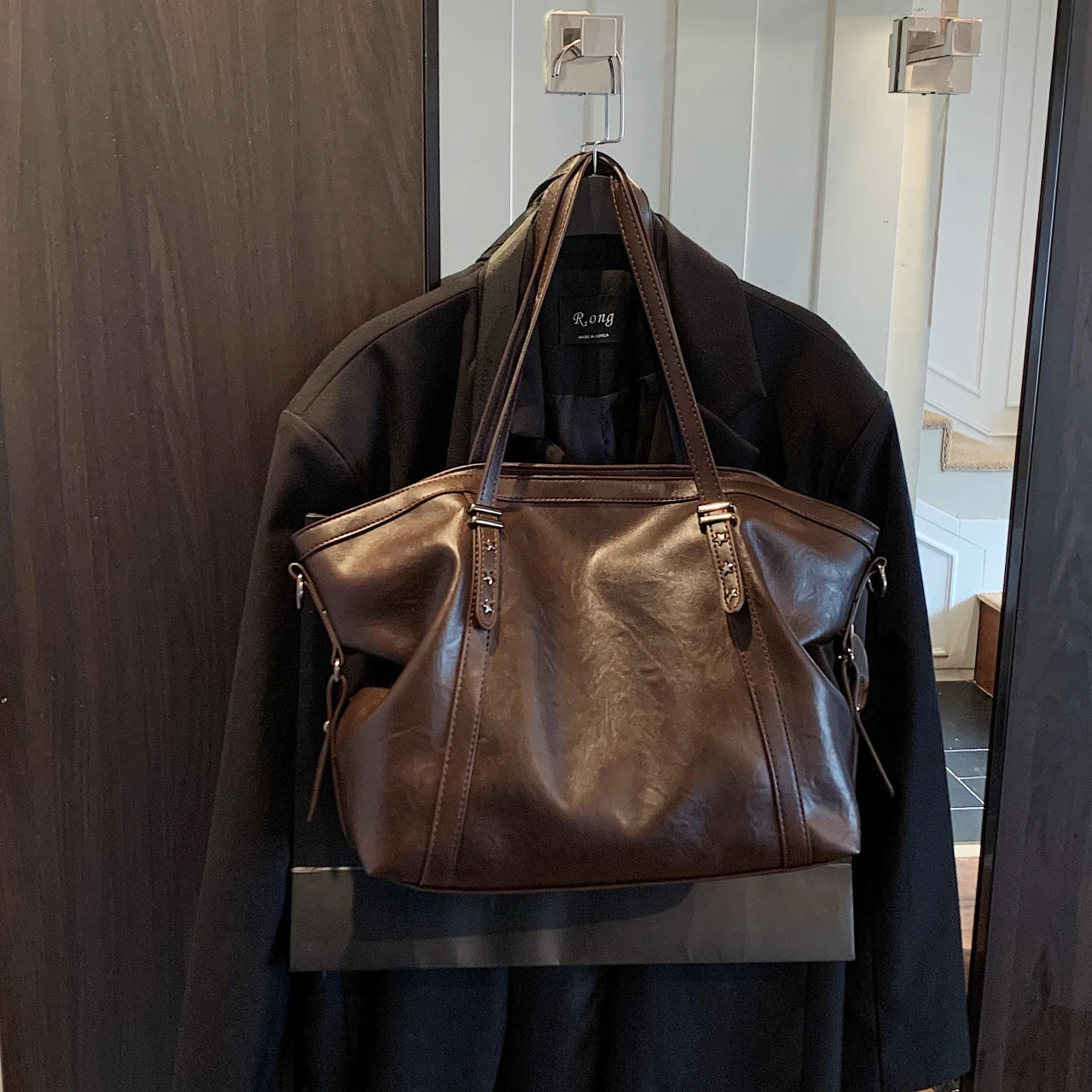 Women's Bag Large Capacity Shoulder Bags High Quality PU Leather Handbags and Purse Female Retro Tote Bags sac a main femme