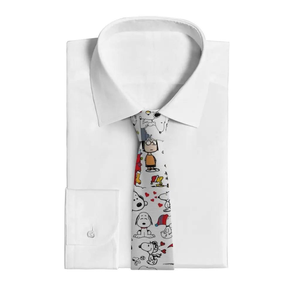 Personalized Fashion S-Snoopys Neckties Men Silk Cartoon Office Neck Tie