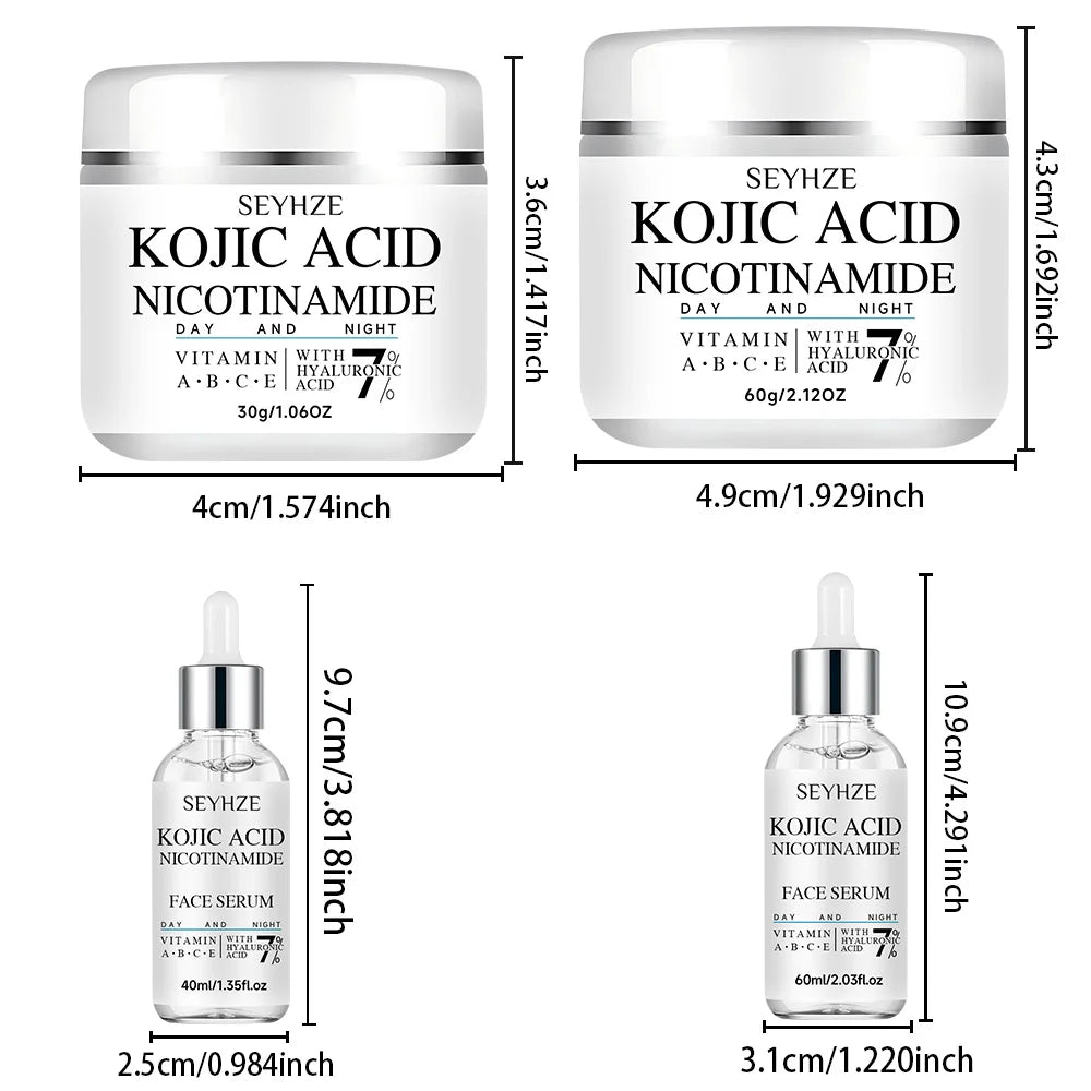 SEYHZE Curcumin Facial Skincare Set Moisturizing Day And Night Cream + Serum 2pcs Deep Moisture Locking with Collagen Ceramides