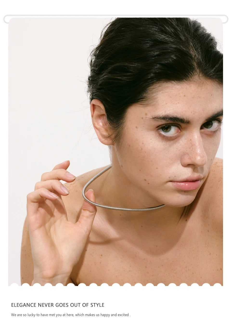 NiNice Necklace 316 Stainless Steel Snake Chain Collar 18k Plated Fashionable Simple gift Collares Para Mujer Grandes Modernos