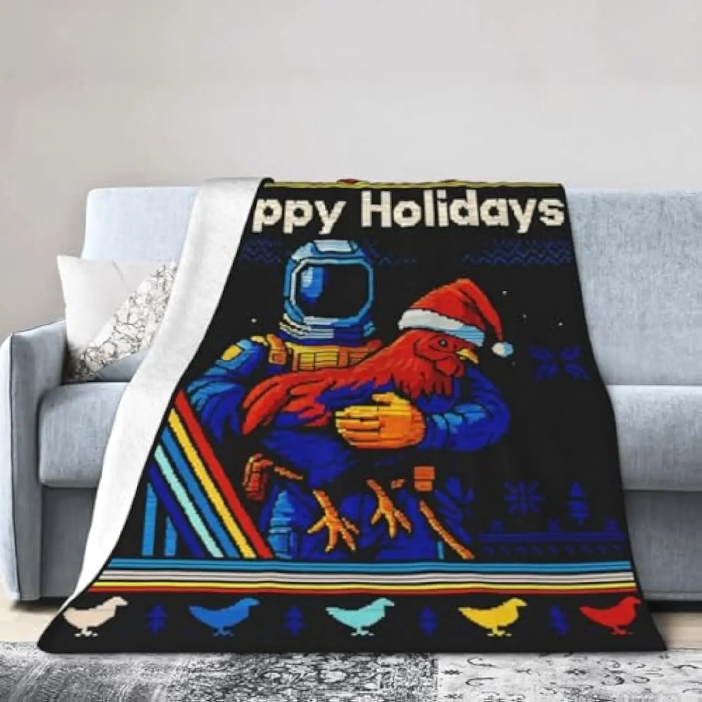 Flannel Arc Raiders Don't Shoot! Arc Stripes Throw Blanket- Ultra Soft Lightweight for Bed, Sofa, Travel & Camping