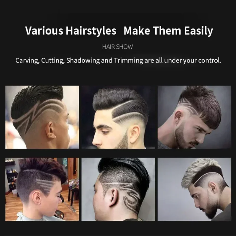 New！T9 Electric Hair Trimmer/Accessories | USB Professional Shaver | 0mm Bald Fade Cutting Machine Portable for Men Home Haircut