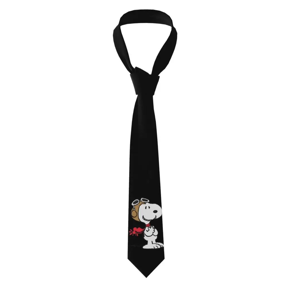Personalized Fashion S-Snoopys Neckties Men Silk Cartoon Office Neck Tie