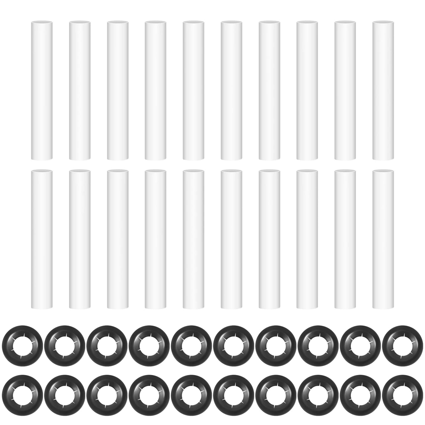 20PCS/Set Garage Door Hinge Quiet Roller Sleeves Roller Shaft gaskets Compatible with New Rollers or Rollers with Clean Stems