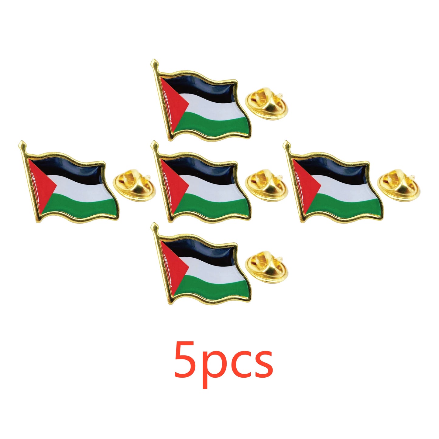Palestine Flag Lapel Pins - Bulk Pack Palestine National Emblem Badges for Jackets Hats Backpacks And Clothes