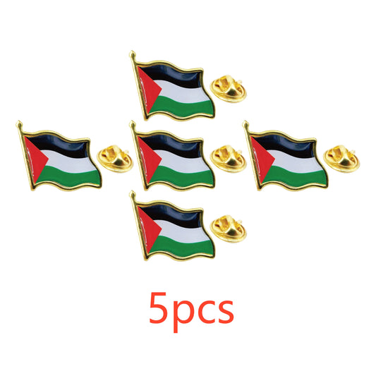 Palestine Flag Lapel Pins - Bulk Pack Palestine National Emblem Badges for Jackets Hats Backpacks And Clothes