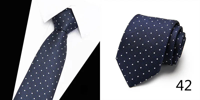 Hot Sale Necktie Man 7.5 cm Silk Tie Solid Color Gravatas Suit Accessories Fit Wedding Holiday Party