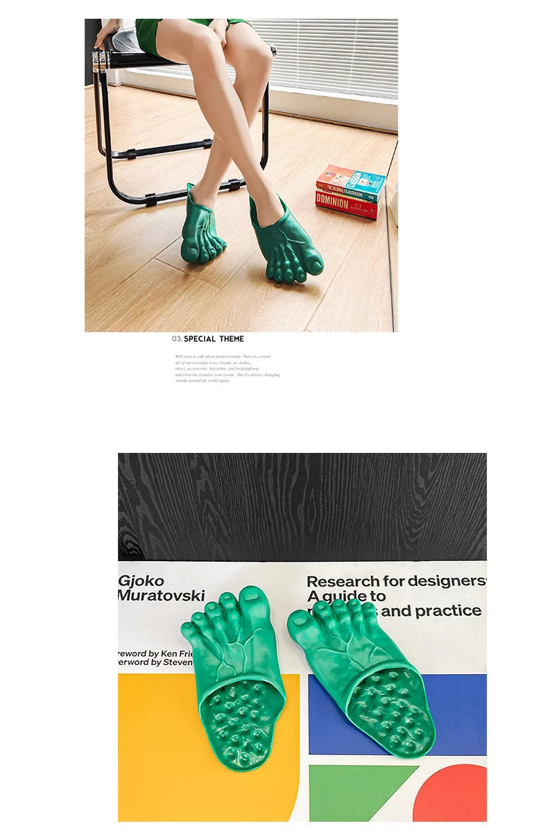 Funny Slippers Man Women Footwear Shoes For Men Sandals Male House Shoes Beach Slippers Uniex Slippers Bigfoot Amazing Sandals