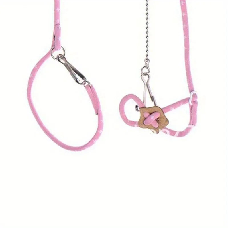New Small Pet Adjustable Soft Strap Leash Bird Parrot Mouse Hamster Ferret Rat Pet Pig  Hamster  To Prevent