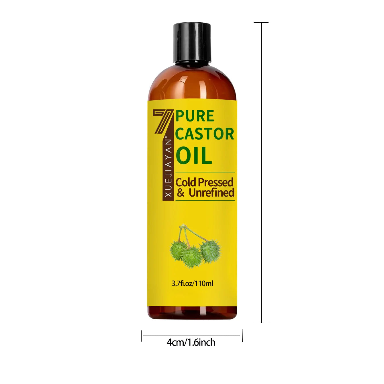 100% Pure And Castor Oil For  Eyelashes Hair Growth, And Eyebrows - Carrier Oil For Essential Oils, Aromatherapy And Massage