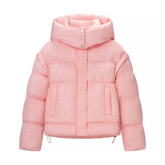 Parkas Jackets Women's Pink With Hoodies Coat Witer Warm Thick Outwear Long Sleeve Tops 2025 Purple Women Coat  Printed Jackets