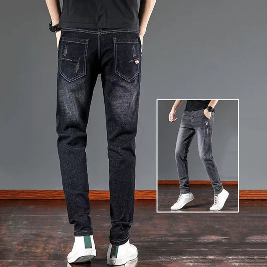 Spring Autumn Men Daily Versatile Denim Pants Male Wear-resistant Retro Wash Denim Trousers New High Quality Brand Casual Jeans