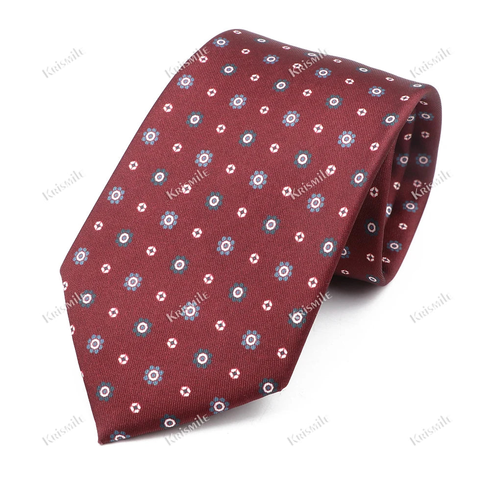 New Design Bohemian Style Necktie For Men Silk Touch Soft Blue Red Yellow Necktie Fit Wedding Party Business Office Accessory