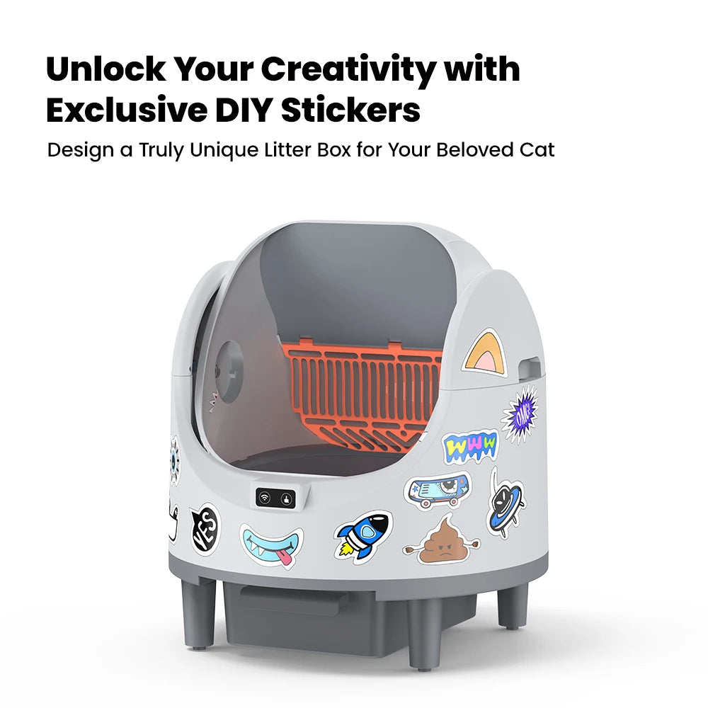 Self-Cleaning Cat Litter Box Easy to Clean Smart Cat Toilet with Cat Litter Mat Automatic Cat Litter Box By WIFI Control