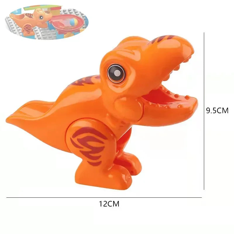 Big Size Building Blocks Marble Race Run Maze Games Compatible Large Bricks Running Ball Chute Giraffe Kids Gift Educational Toy