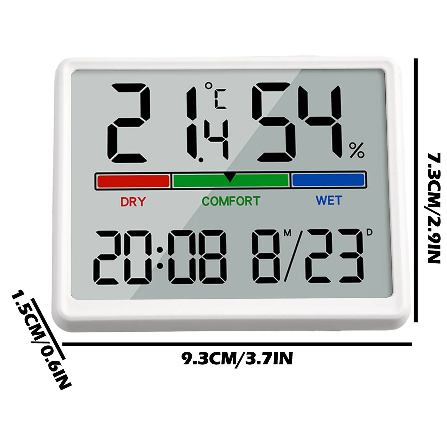 LED Thermometer Thermo-Hygrometer Multifunction Electronic Temperature Humidity Meter Battery Powered Digital Alarm Clock