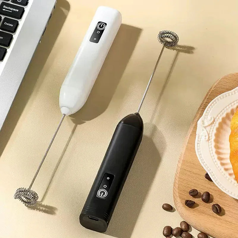 Xiaomi Cordless Electric Milk Frother Hand Mixer Whisk, USB 3 Speeds Handheld Milk Foamer for Coffee Cappuccino Mini Blender