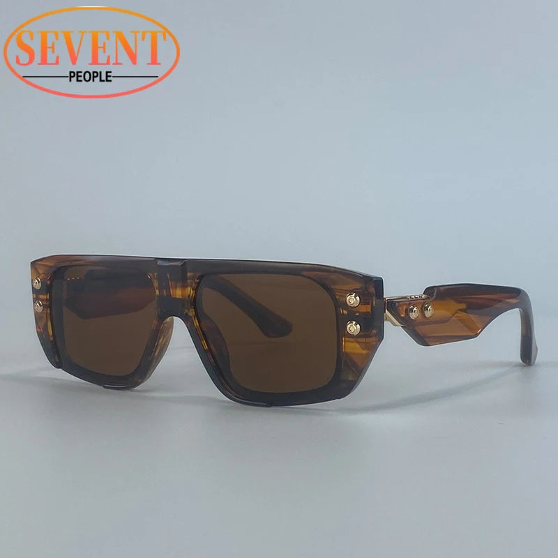 Polarized Oversized Square Sunglasses Men 2025 Luxury Brand Retro Steampunk Outdoor Sun Glasses Trendy Shield Shades UV400