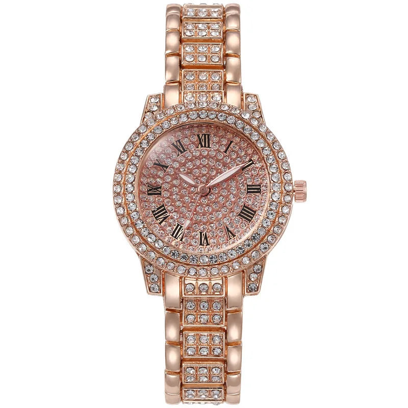 Luxury Full Diamond Watches For Men Top Brand Hip Hop Iced Out Arab Number Watch Men Fashion Steel Waterproof Clock Dropshipping
