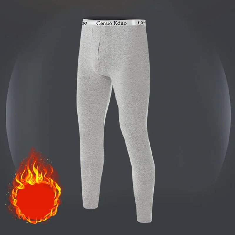 Warm Pants for Men with Plush and Thickened Autumn and Winter High Elasticity, Tight Fitting Sports Bottoms and Slim Fitting Pan