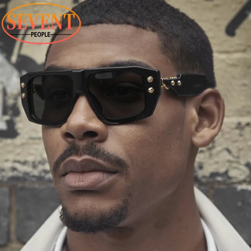 Polarized Oversized Square Sunglasses Men 2025 Luxury Brand Retro Steampunk Outdoor Sun Glasses Trendy Shield Shades UV400
