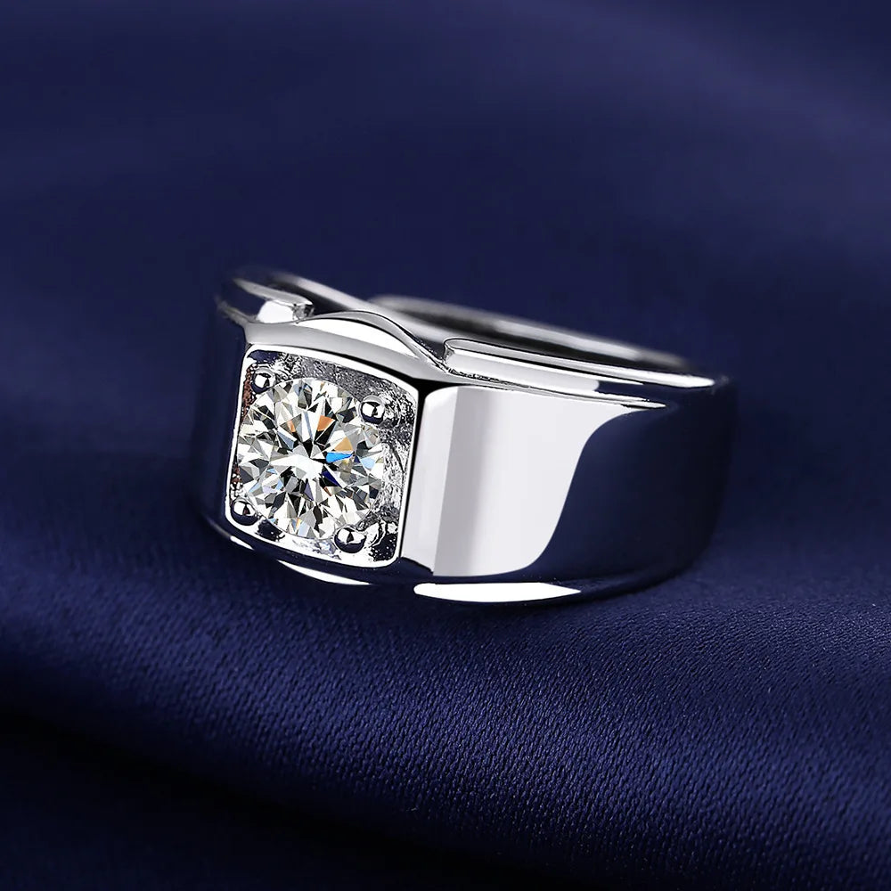 925 Sterling Silver Mens Ring  5A Zircon for Men Women fashion Wedding Jewelry Engagement Charm Party Gift High Quality Ring