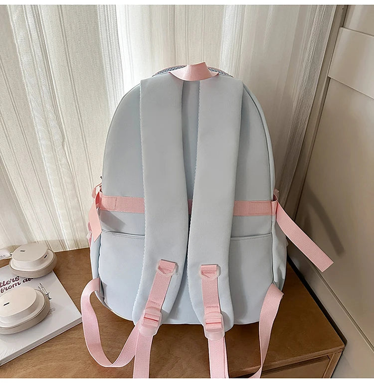 Large Capacity Children's School Bag Set for Girls Primary And Middle School Double Shoulder Backpack Sweet College Style
