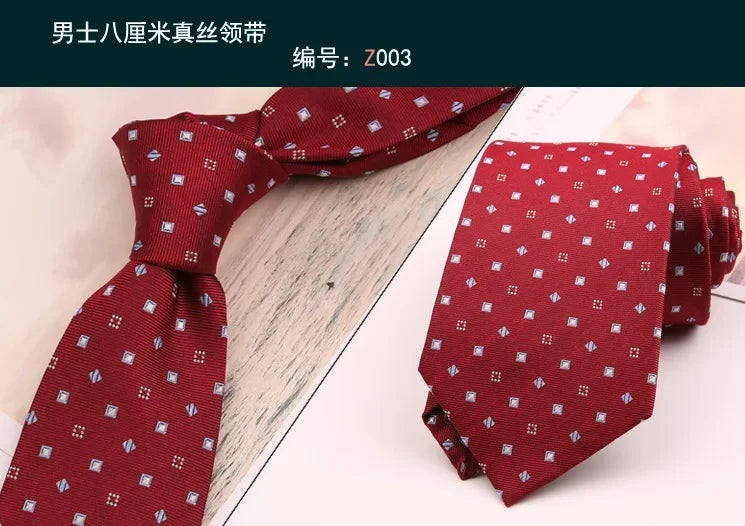 8cm Adult Silk Neckties for Mens Suits Wedding Neck Ties Retro Striped Corbatas Gravata Neckwear Gentleman Gravatas Tie