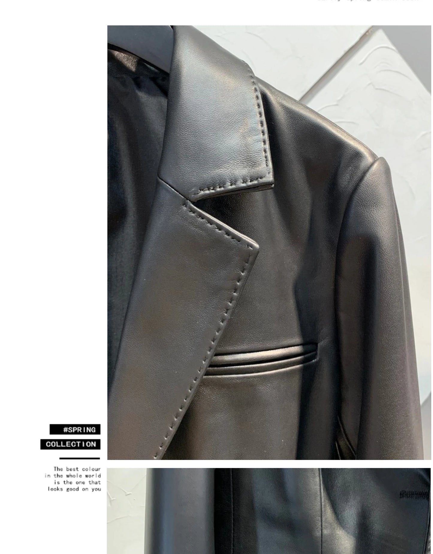 Real Sheepskin Jacket Women Spring Autumn Genuine Leather Jackets Slim Single-breasted Leather Coat Casual Jaqueta Feminina SGG