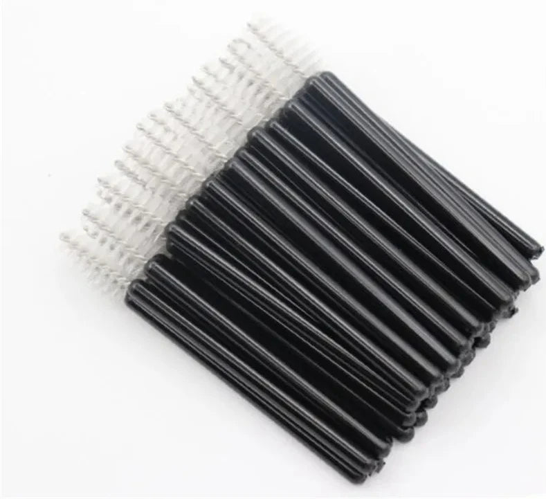 50/100 Disposable Eyelash Micro Brush Eyebrow Comb Mini Mascara Wand Applicator Microbrush Lash Extension Supplies Makeup Tools