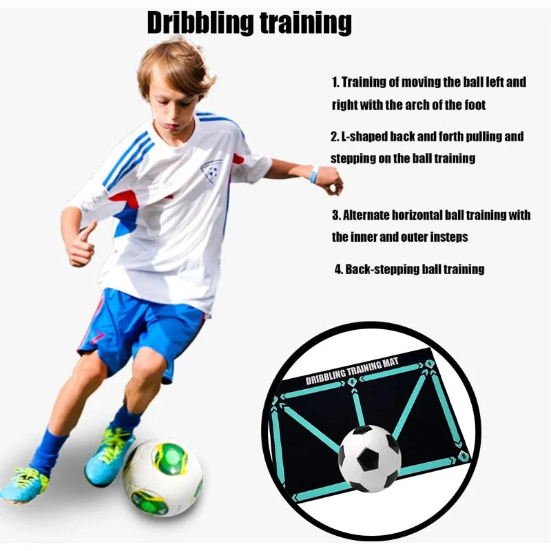 Football Training Mat Foldable Rug Dribbling Futbol Voetbal Training Mats Carpet Kids Soccer Indoor Equipment Durable Non Slip