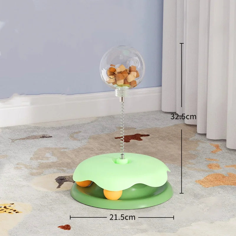 Pet Interactive Leakage Ball - Cat Turntable Toy - Food Dispenser for IQ Training for Dogs and Cats Pet Products Accessories