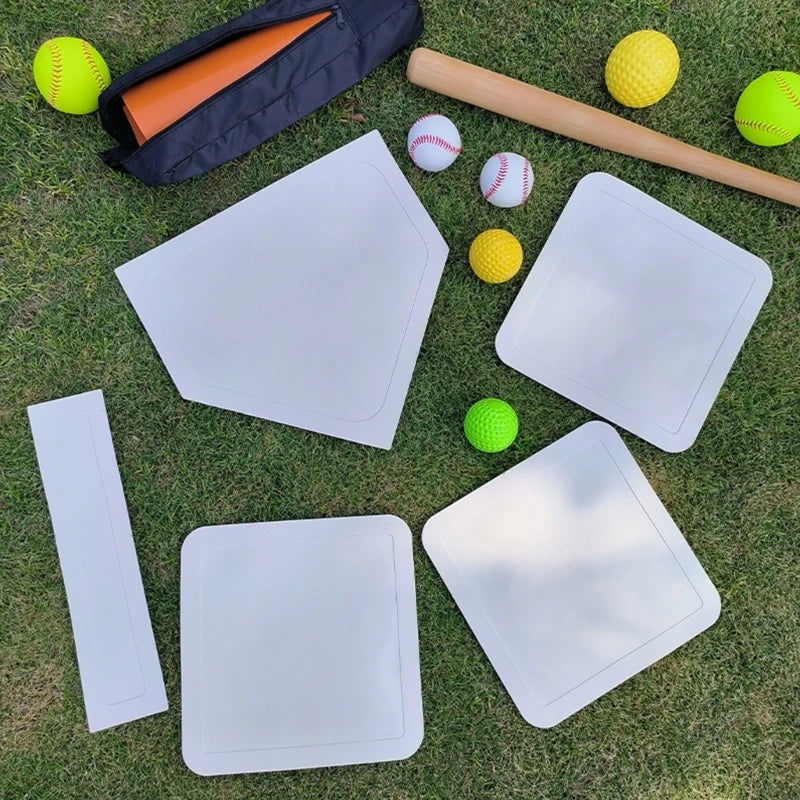 Exercise Home Plate Baseball Softball Base Set For Pitching Hitting Practice 24BD