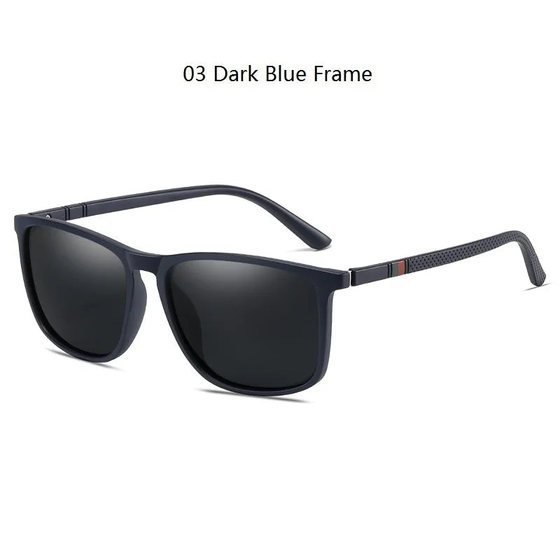 Luxury Men Women Driving Travel Polarized Sunglasses Fashion Brand Design Square Vintage Sun Glasses TR90 Frame Eyewear UV400