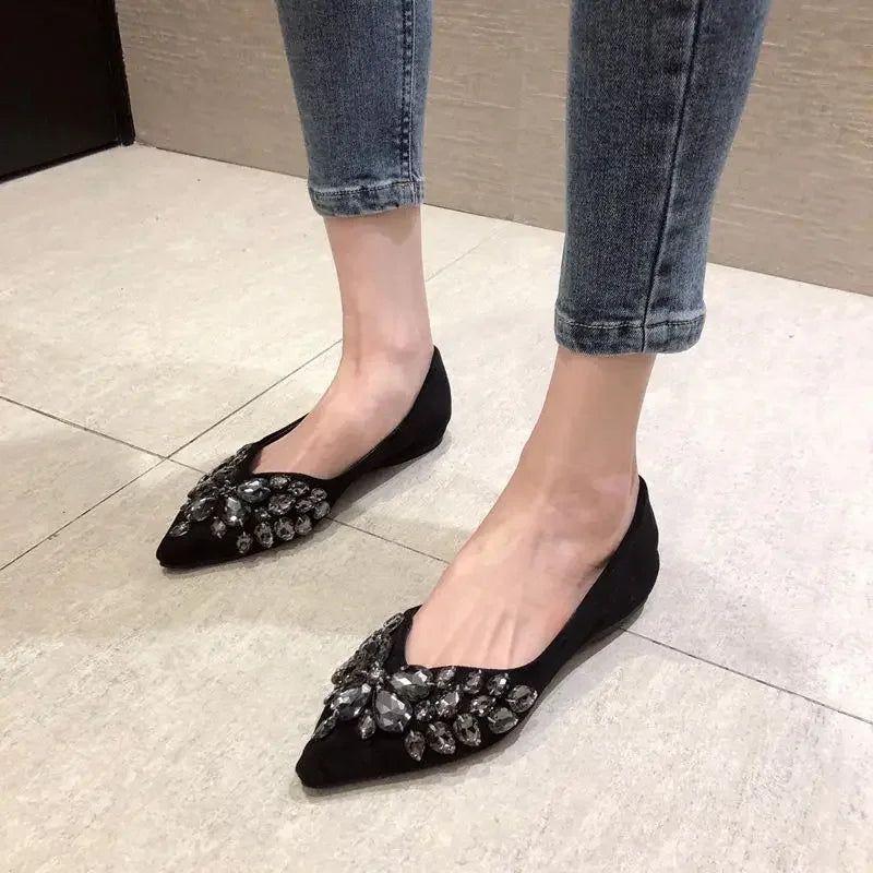 Flat Pointed Toe Woman Footwear Shoes For Women Daily Routine Comfortable Offer Shoe 39 High Quality With Original New In On A