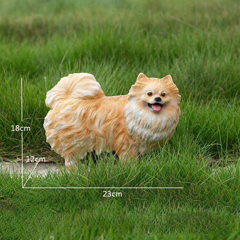 Simulated Pet Puppy Model Resin Sculpture Ornaments Garden Courtyard Lawn Figurines Decoration Home Cute Dog Statue Accessories