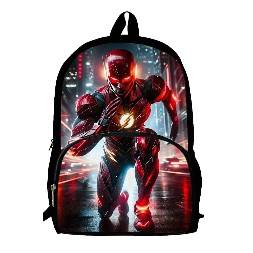 Kids' Cartoon Schoolbags FFlash man Printed Child Backpack,Large Capacity Bookbags for Kindergarten Students,Bags for Boys Girls