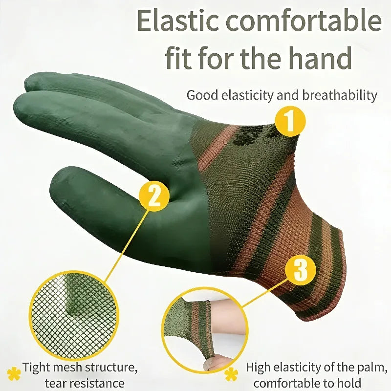 4 Pair Gardening Gloves Soft Breathable Wear Resistant Non Slip Stab Proof Working Gloves Unisex Planting Protective Tool Gloves