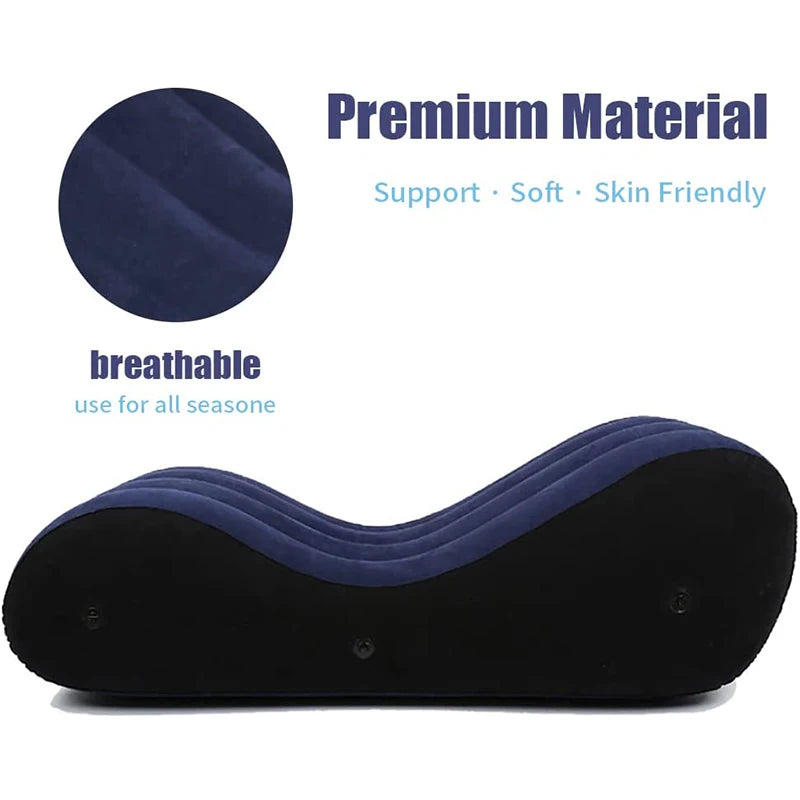 Portable Inflatable Sofa Bed S-shaped Love Position Labor-saving Sitting Wedge Husband Wife Pillow Better Love Life Furniture
